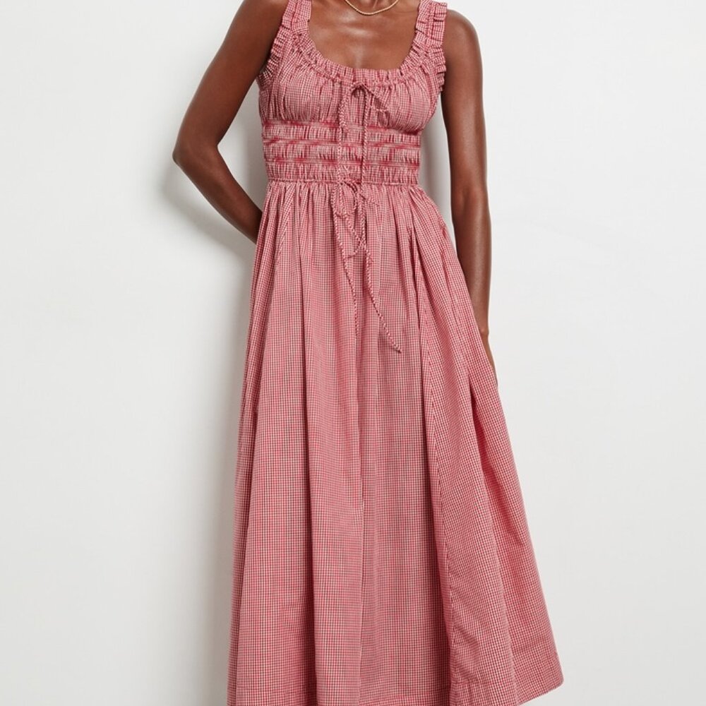 Doen Emmaretta Dress (Cerise Paris Gingham)